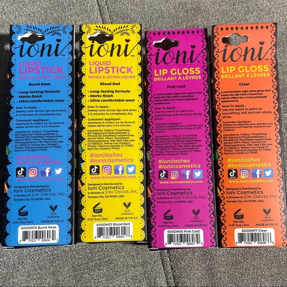 ❌SOLD❌💀💀Ioni Dia de los Muertos Liquid Lipstick and Lip Gloss Set💀💀 - Picture 7 of 7